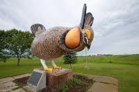Booming Prairie-Chicken statue